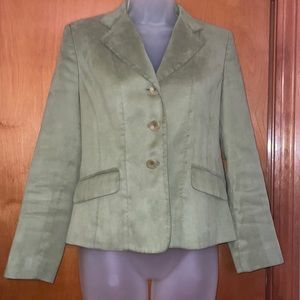 Talbots key lime  green single breasted blazer